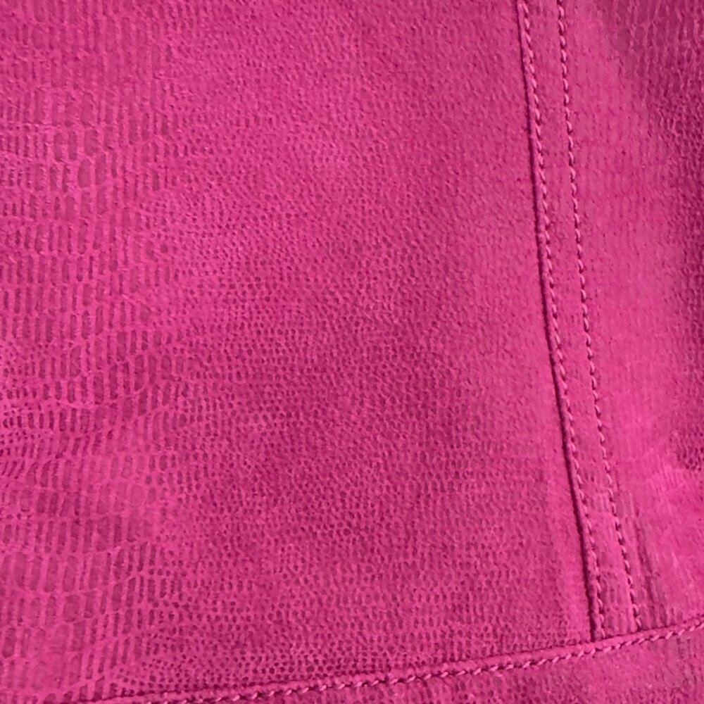 Blink by DANIER Pink Reptile-Texture Genuine Leather Jacket – S/M - Picture 5 of 9